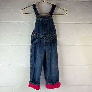 Oshkosh Fleece Lined Denim Overalls, 2T